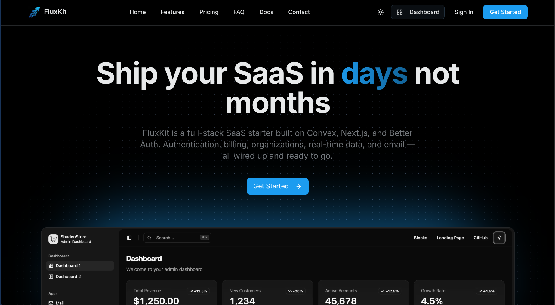 Landing page hero preview